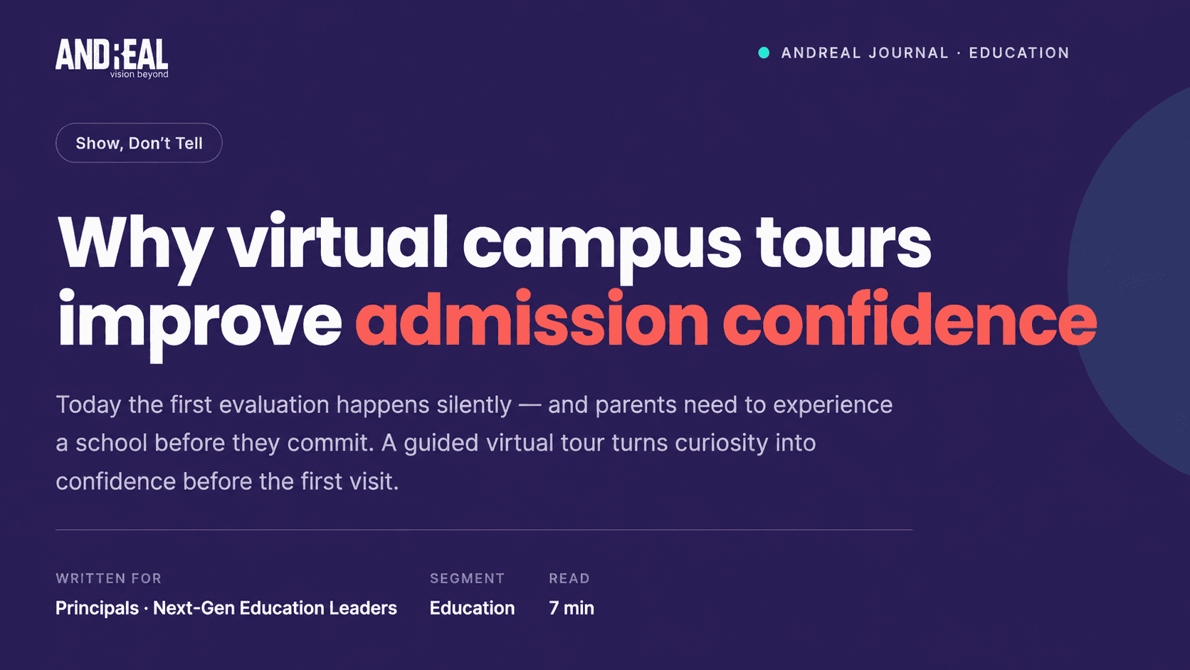 Why virtual campus tours improve admission confidence